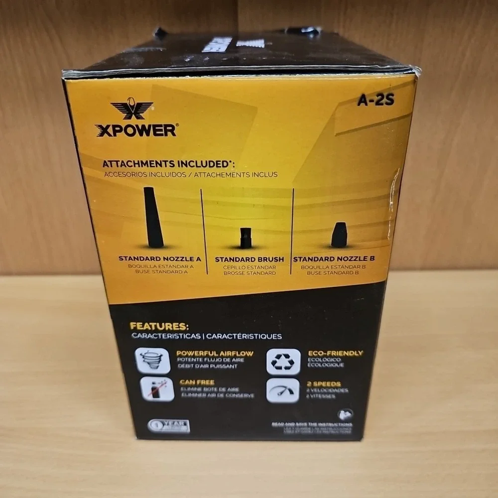 NIB XPOWER A-2S BLACK Cyber Duster™ Multipurpose Powered Air Duster & Blower